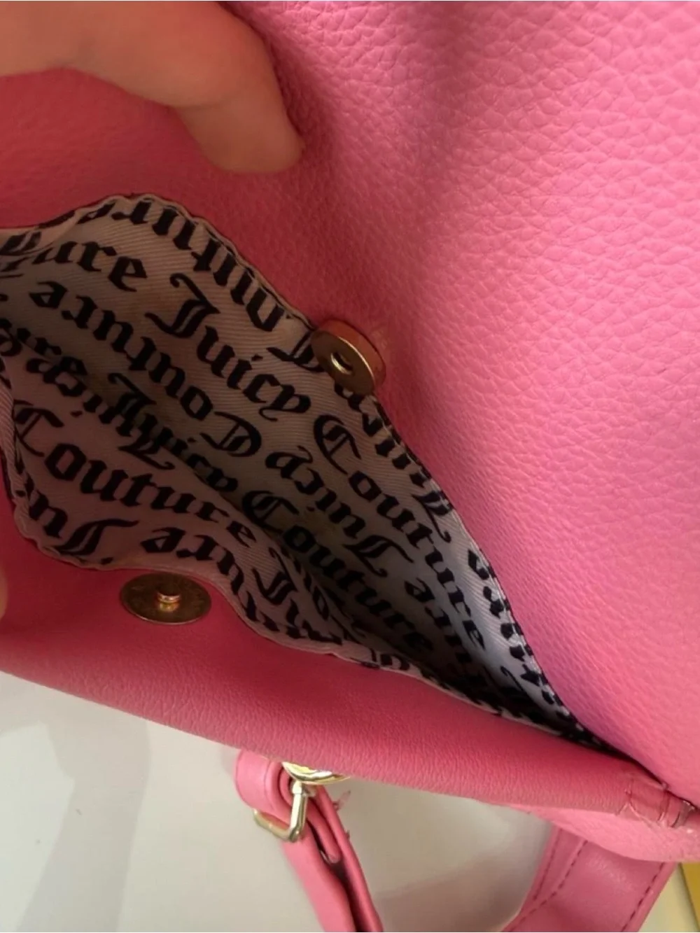 Juicy Couture Hot Pink Mini Backpack with Gold Hardware
